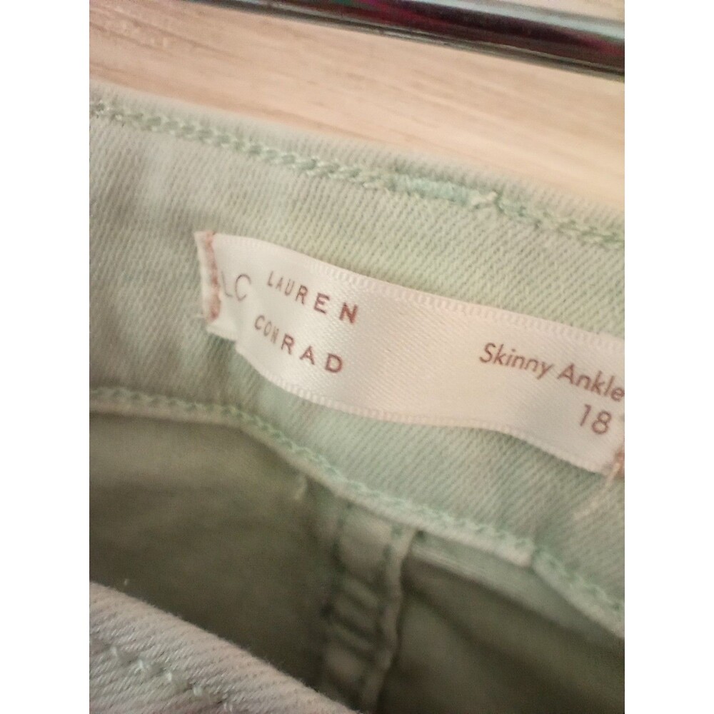 LC Lauren Conrad 18 Skinny Ankle Jeans Pants Mint Green NWT Casual Stretch - Picture 6 of 8